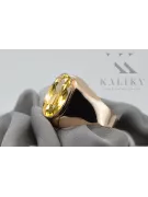 Žlutý Perydot Original Vintage 14k vinobraní prsten klasický vinobraní Vrc077